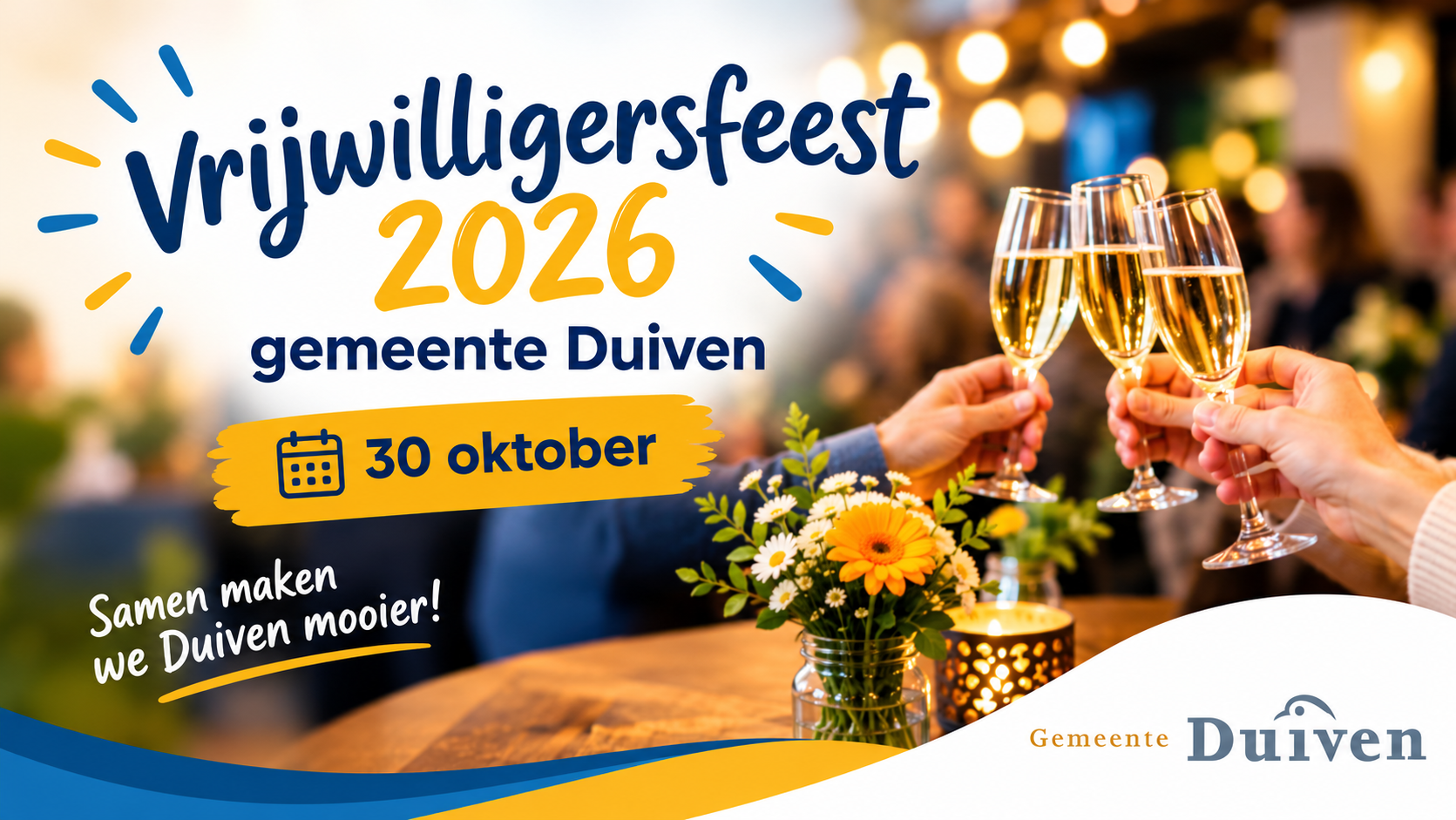 Vrijwilligersfeest 2026 gemeente Duiven - 30 oktober